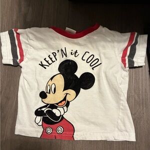 Disney Mickey Mouse Kids Tee - White, Black, and Red